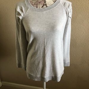 Talbots Haven Well Within Gray Striped Women's Top like new XL